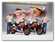 Marc Marquez i Dani Pedrosa Honda Fireblade SP 2015